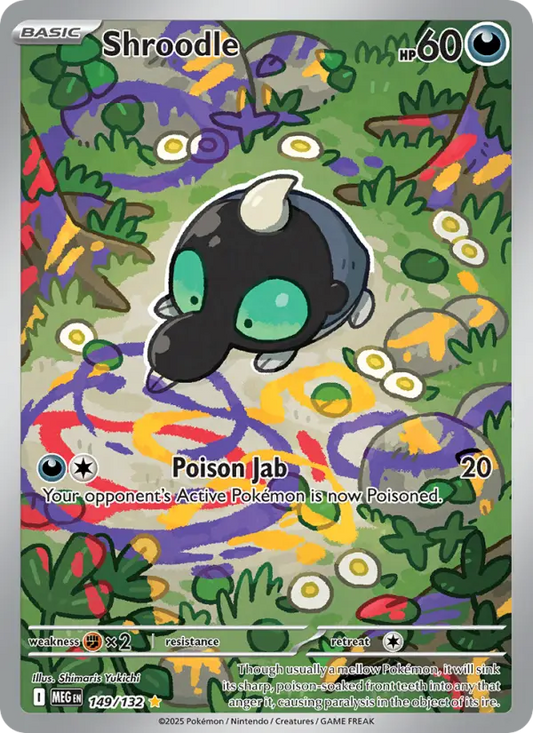 Shroodle Holo 149/132 Mega Evolution Pokémon Card