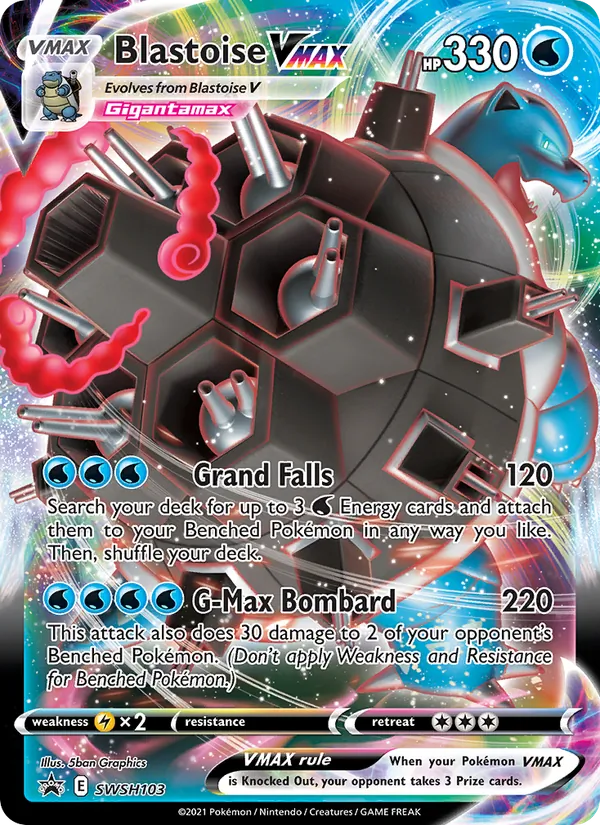 Blastoise VMAX Holo WH103/307 SWSH Black Star Promos Pokémon Card