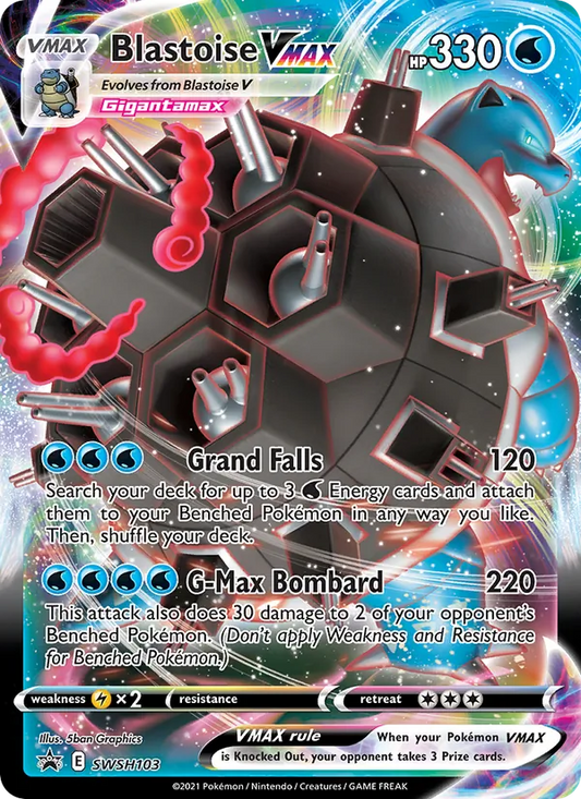 Blastoise VMAX Holo WH103/307 SWSH Black Star Promos Pokémon Card