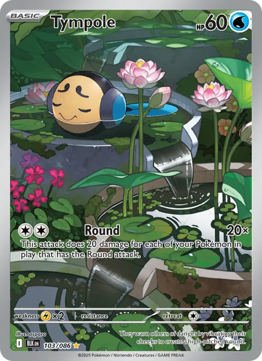 Tympole Holo 103/86 Black Bolt Pokémon Card