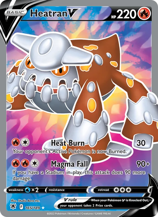Heatran V Holo 165/189 Astral Radiance Pokémon Card