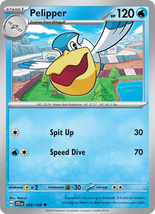 Pelipper Normal 039/159 Journey Together Pokémon Card
