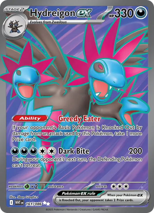 Hydreigon ex Holo 161/86 White Flare Pokémon Card