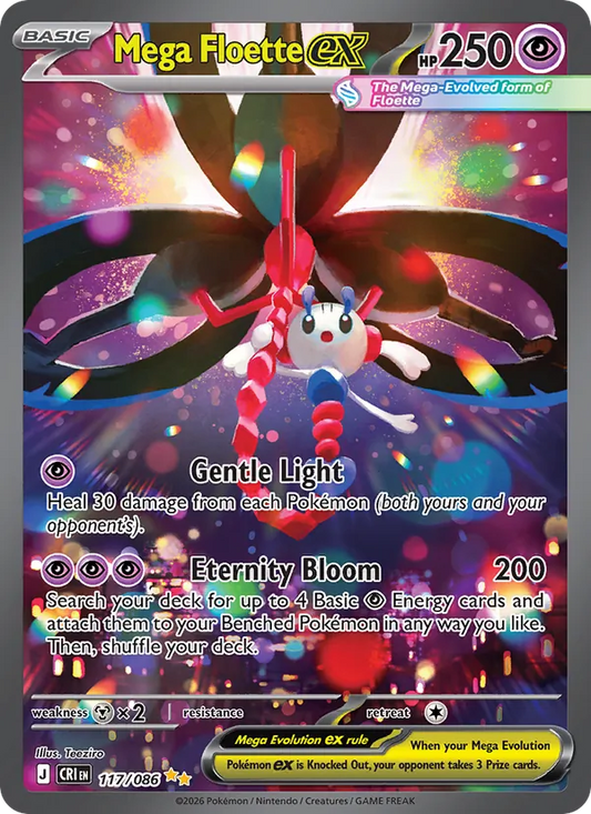 Mega Floette ex Holo 117/86 Chaos Rising Pokémon Card
