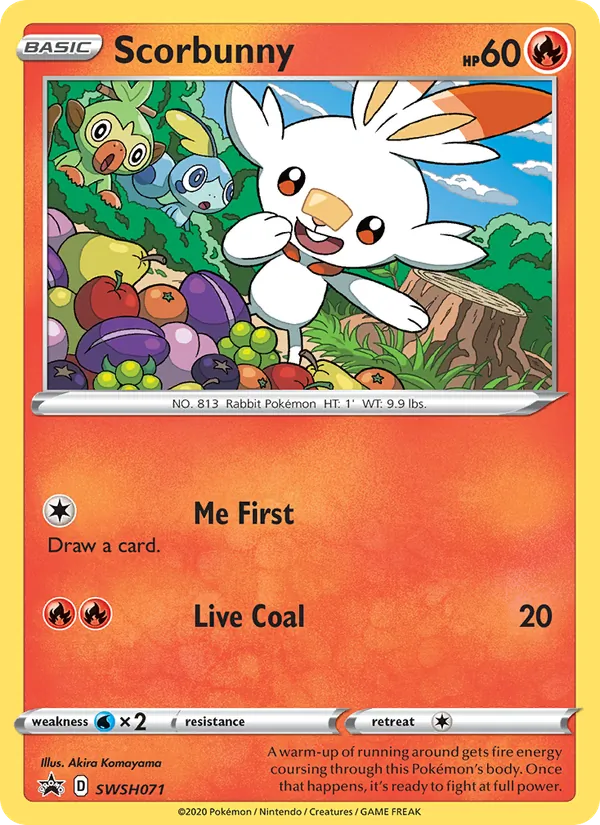 Scorbunny Holo WH071/307 SWSH Black Star Promos Pokémon Card