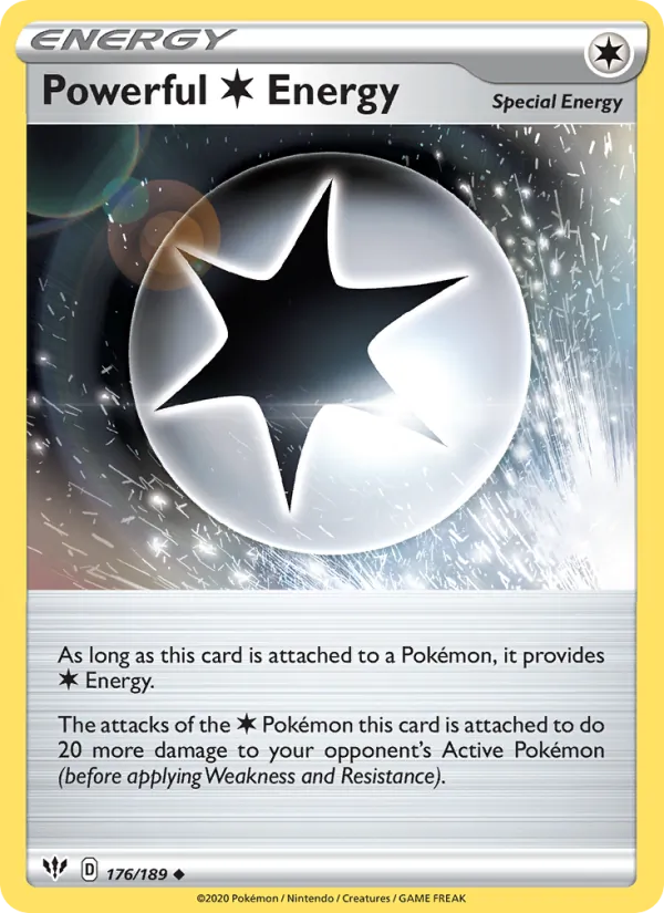 Powerful Colorless Energy Reverse Holo 176/189 Darkness Ablaze Pokémon Card