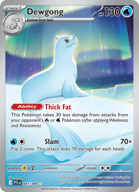 Dewgong Holo 097/94 Phantasmal Flames Pokémon Card