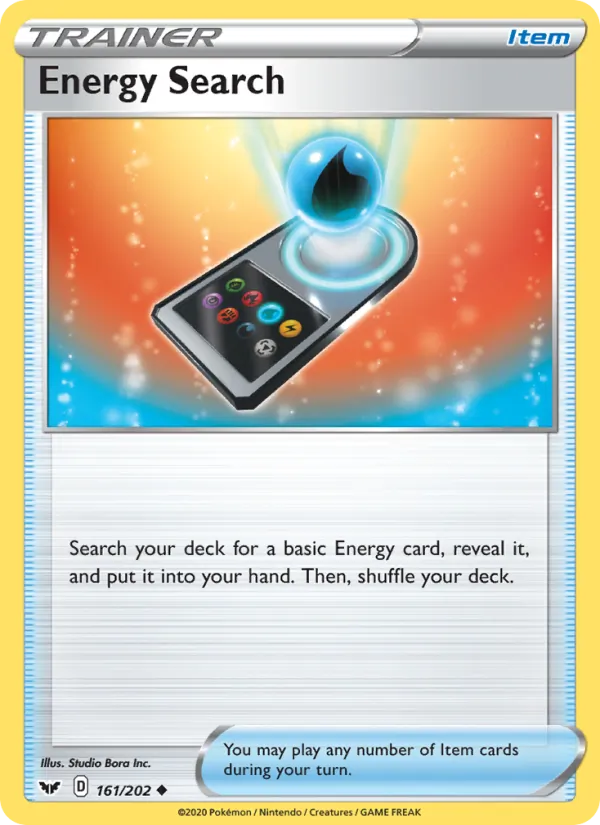 Energy Search Reverse Holo 161/202 Sword & Shield Pokémon Card