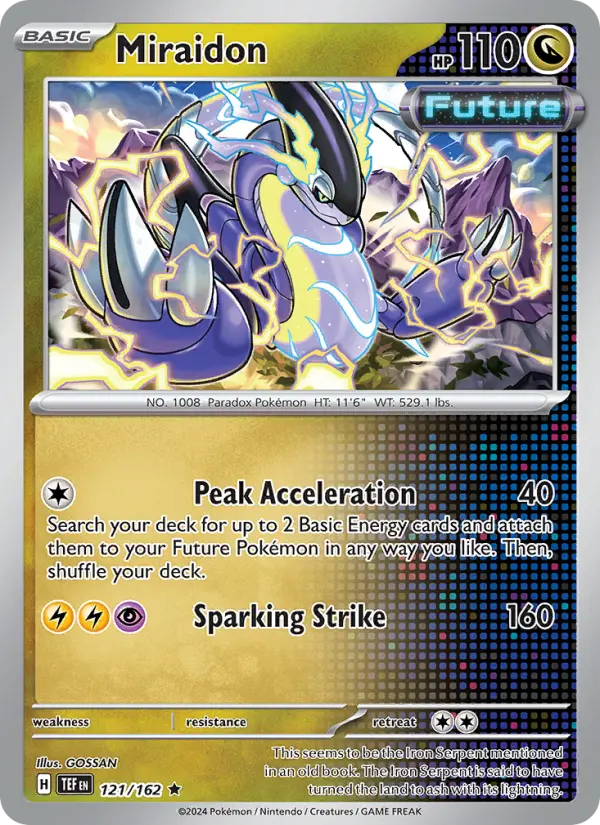 Miraidon Reverse Holo 121/162 Temporal Forces Pokémon Card