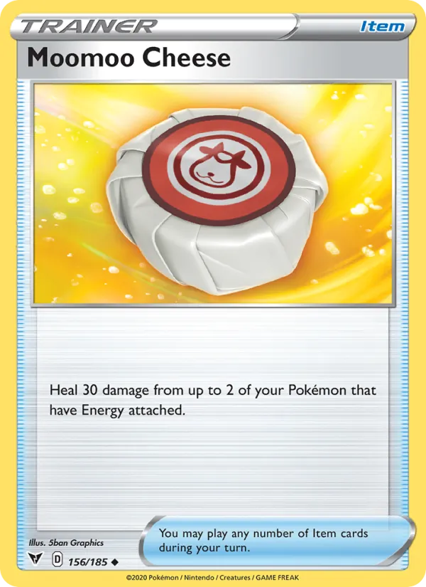 Moomoo Cheese Reverse Holo 156/185 Vivid Voltage Pokémon Card