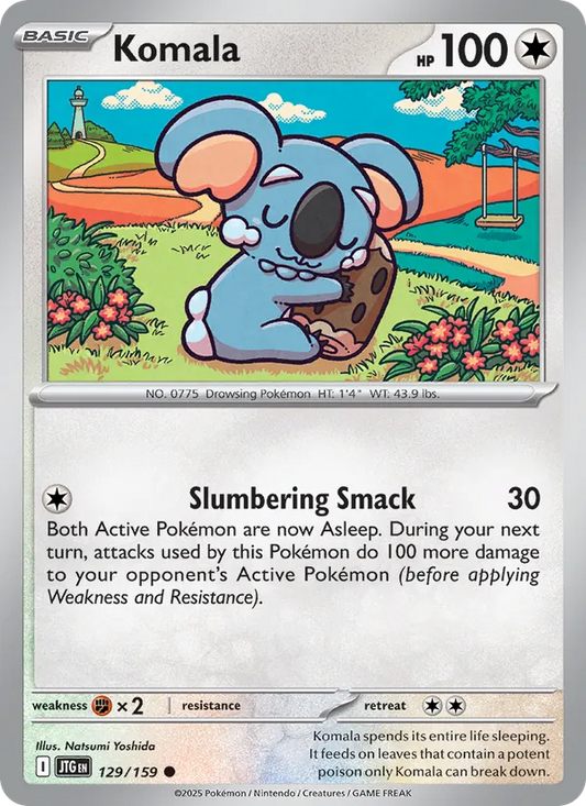 Komala Normal 129/159 Journey Together Pokémon Card