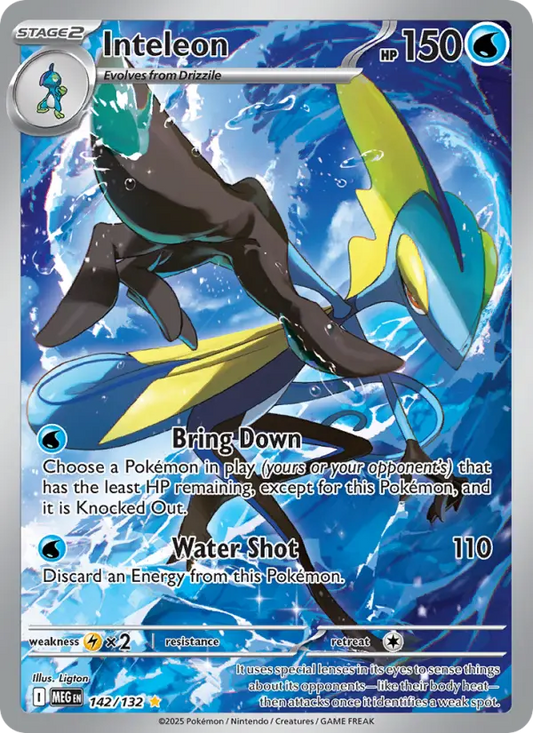 Inteleon Holo 142/132 Mega Evolution Pokémon Card