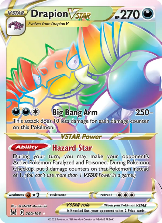Drapion VSTAR Holo 200/196 Lost Origin Pokémon Card