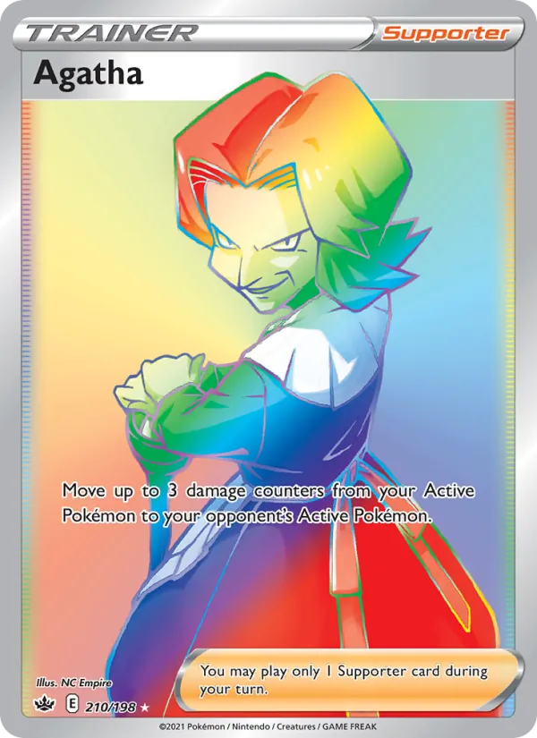 Agatha Holo 210/198 Chilling Reign Pokémon Card