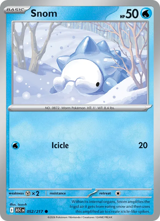 Snom Normal 052/217 Ascended Heroes Pokémon Card