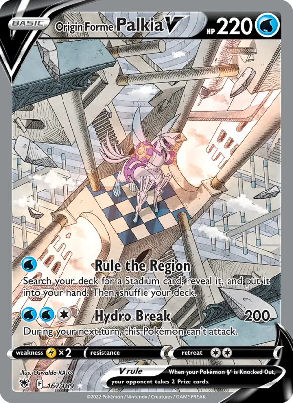 Origin Forme Palkia V Holo 167/189 Astral Radiance Pokémon Card