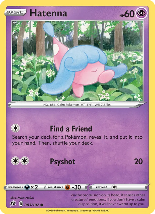 Hatenna Normal 083/192 Rebel Clash Pokémon Card