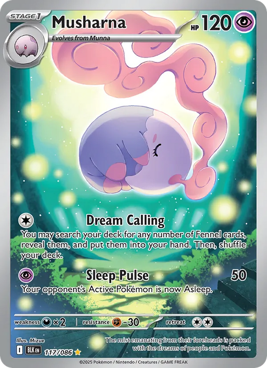 Musharna Holo 117/86 Black Bolt Pokémon Card