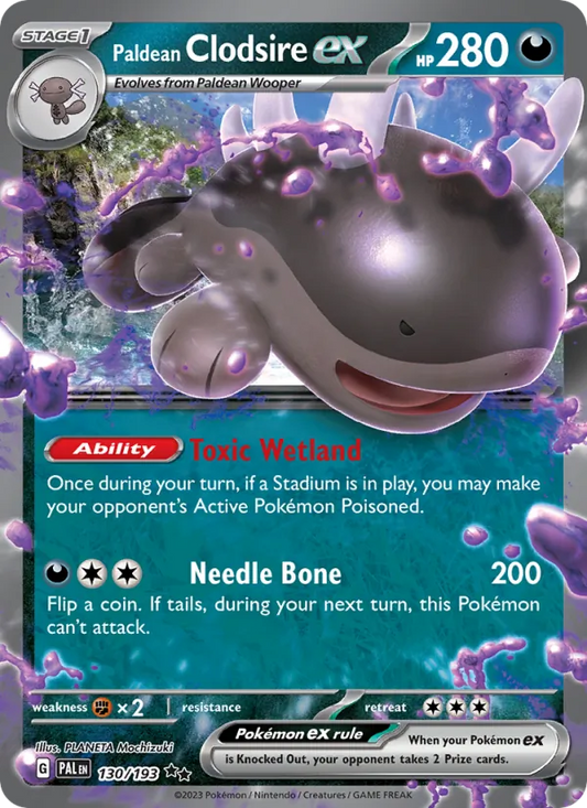 Paldean Clodsire ex Holo 130/193 Paldea Evolved Pokémon Card