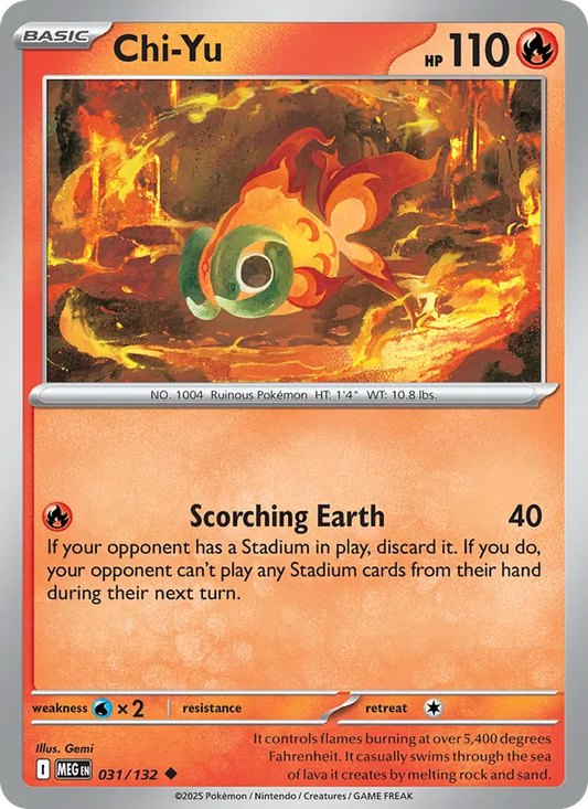 Chi-Yu Normal 031/132 Mega Evolution Pokémon Card