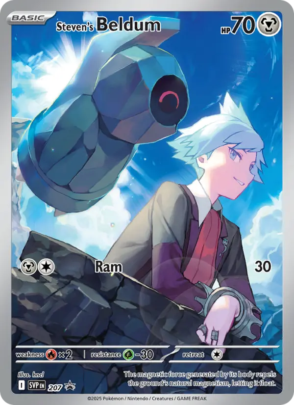 Steven's Beldum Non-Foil 207/225 SVP Black Star Promos Pokémon Card