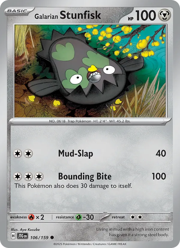 Galarian Stunfisk Normal 106/159 Journey Together Pokémon Card