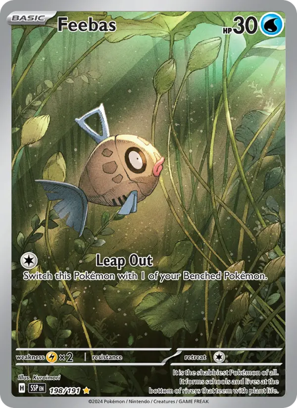 Feebas Holo 198/191 Surging Sparks Pokémon Card