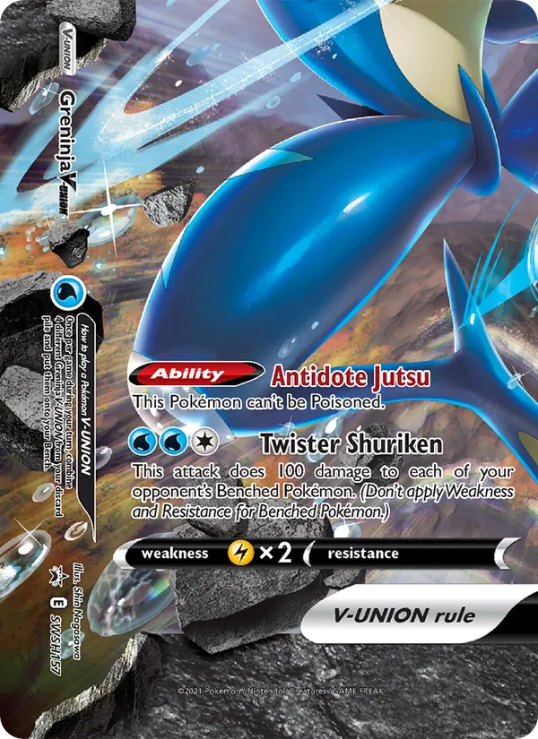 Greninja V-UNION Holo WH157/307 SWSH Black Star Promos Pokémon Card