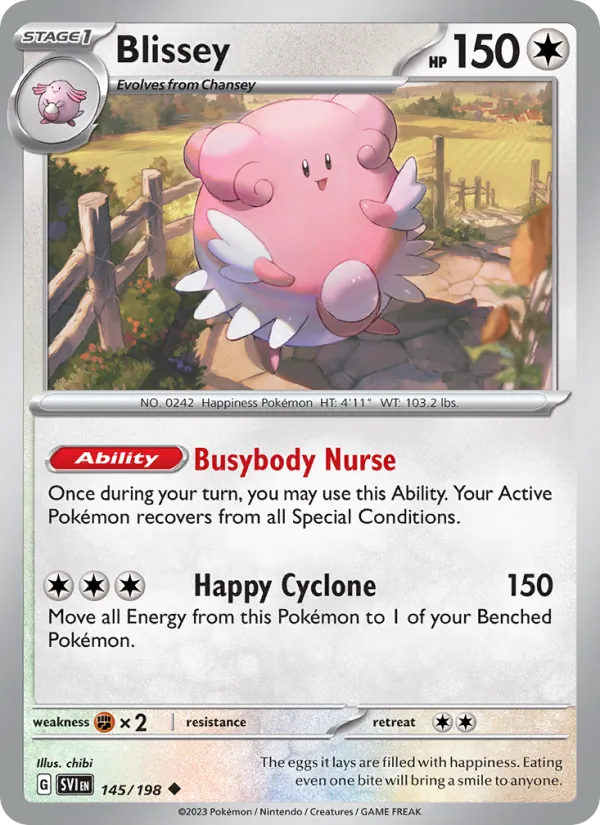 Blissey Non-Holo 145/198 Scarlet & Violet Pokémon Card
