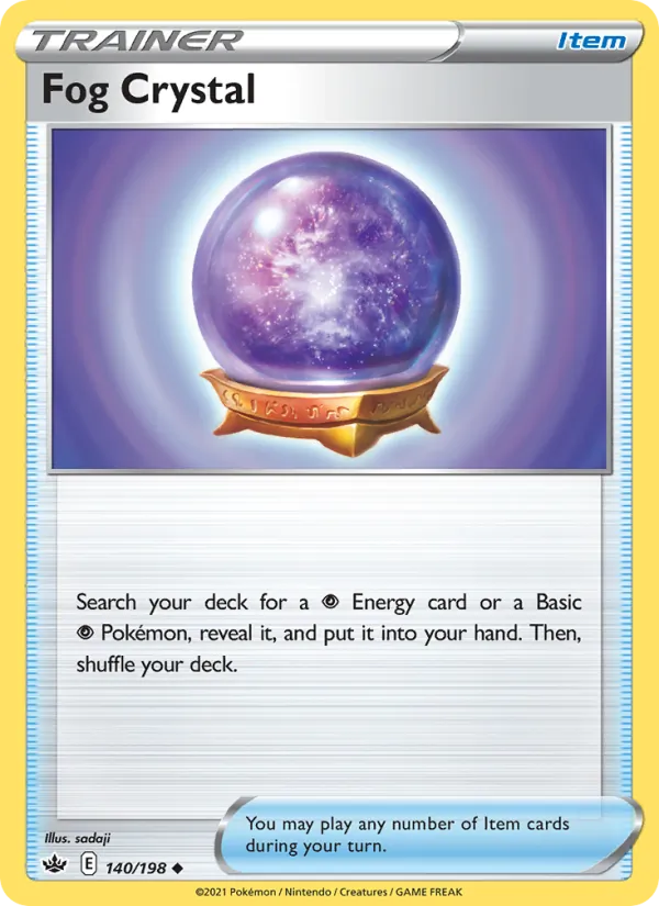 Fog Crystal Reverse Holo 140/198 Chilling Reign Pokémon Card