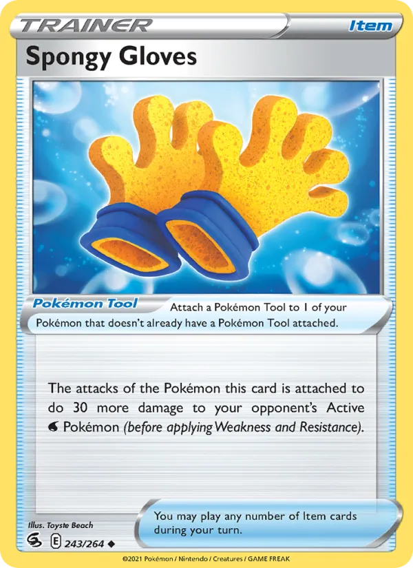 Spongy Gloves Reverse Holo 243/264 Fusion Strike Pokémon Card