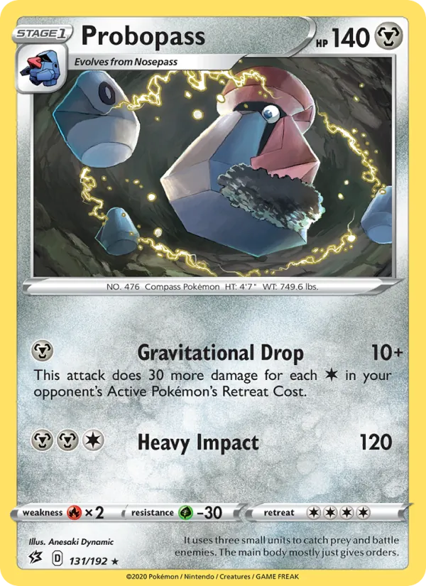 Probopass Reverse Holo 131/192 Rebel Clash Pokémon Card