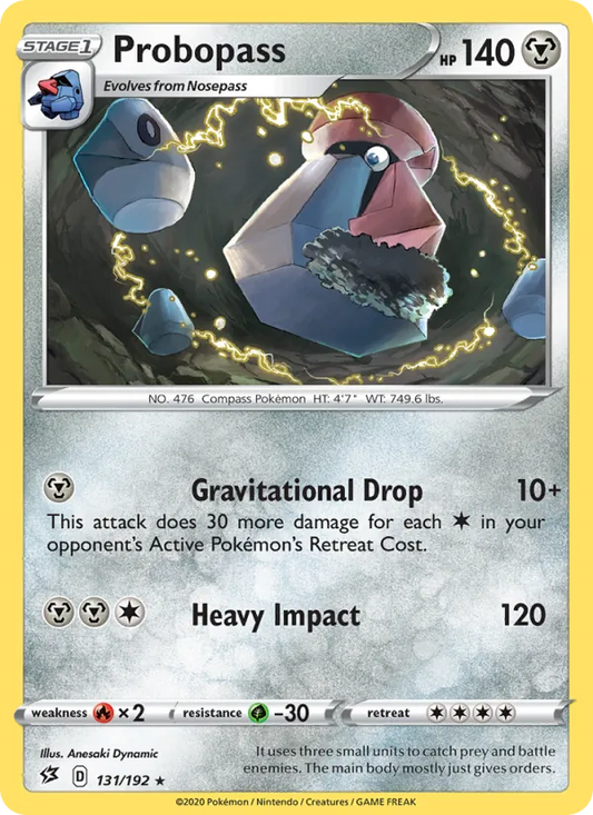 Probopass Reverse Holo 131/192 Rebel Clash Pokémon Card