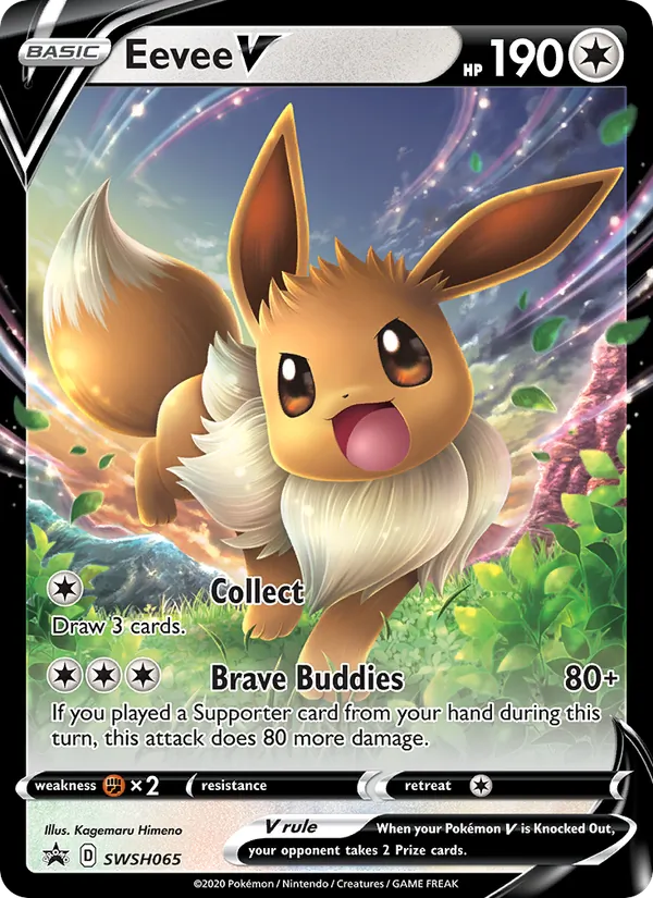 Eevee V Holo WH065/307 SWSH Black Star Promos Pokémon Card