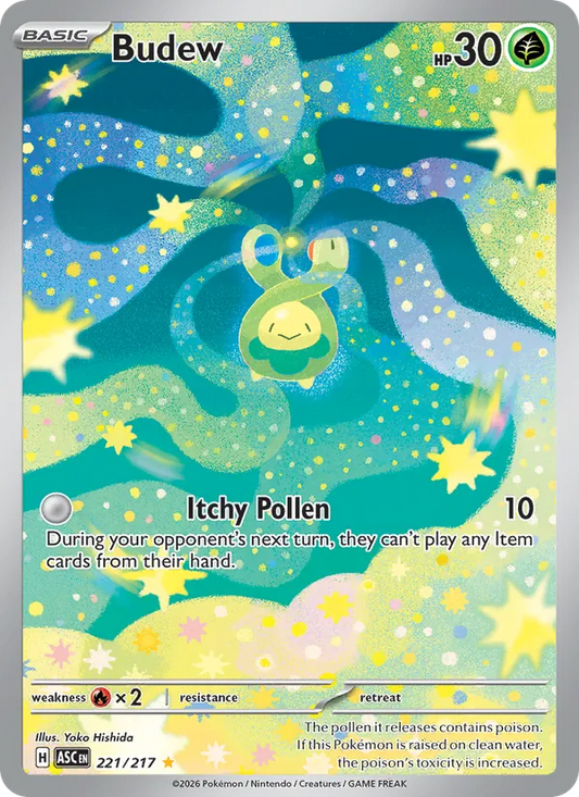Budew Holo 221/217 Ascended Heroes Pokémon Card