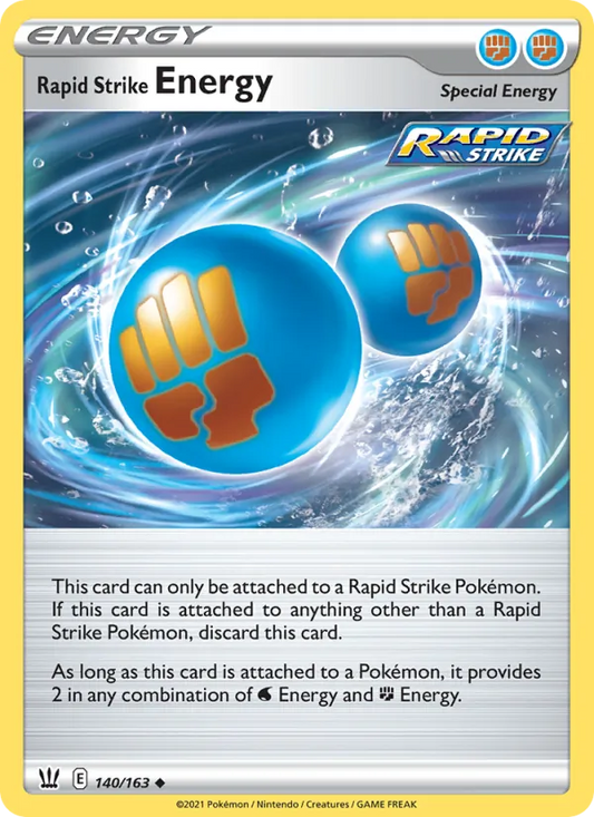 Rapid Strike Energy Normal 140/163 Battle Styles Pokémon Card
