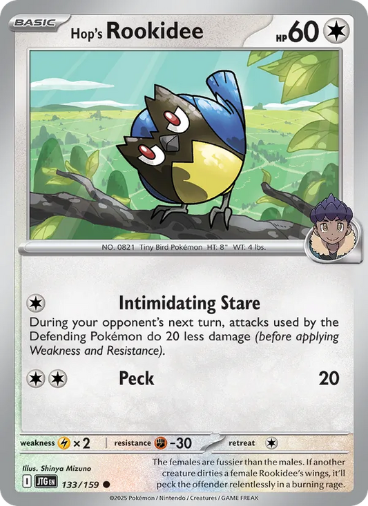 Hop's Rookidee Normal 133/159 Journey Together Pokémon Card