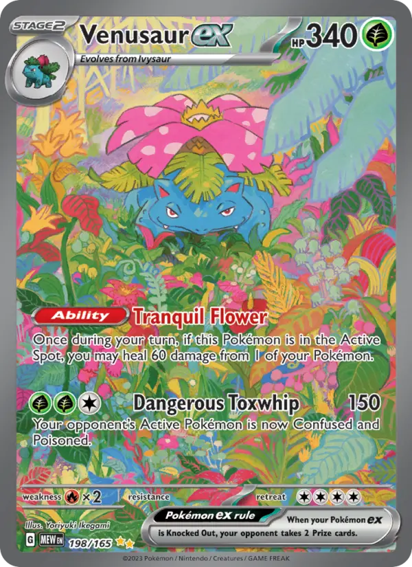 Venusaur ex Holo 198/165 151 Pokémon Card