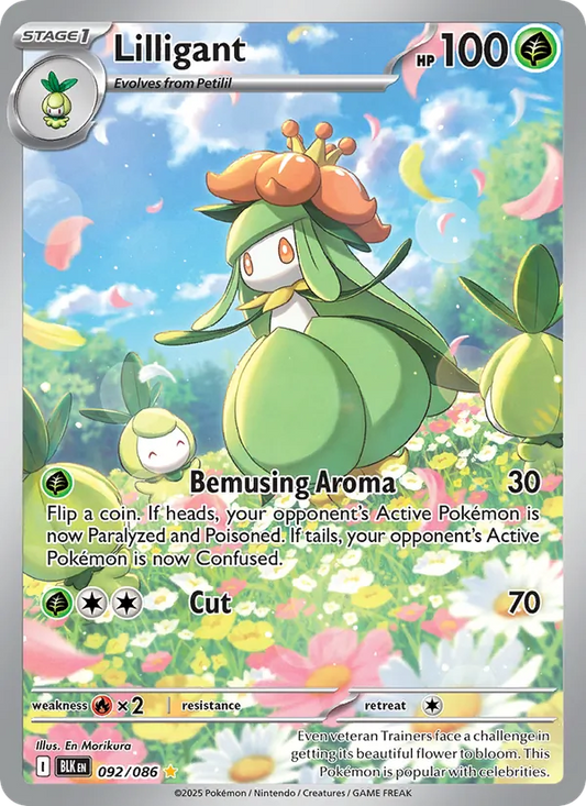 Lilligant Holo 092/86 Black Bolt Pokémon Card