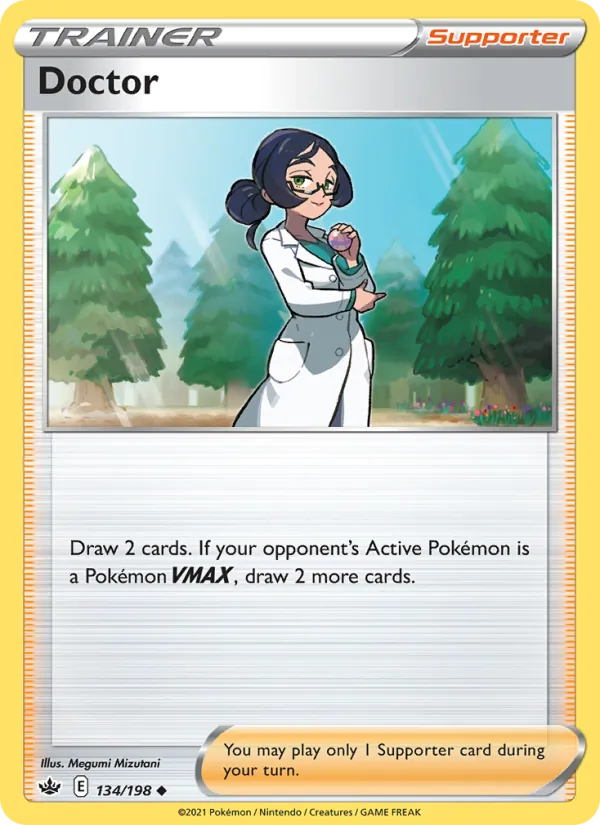 Doctor Reverse Holo 134/198 Chilling Reign Pokémon Card