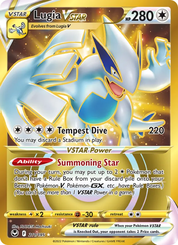 Lugia VSTAR Holo 211/195 Silver Tempest Pokémon Card