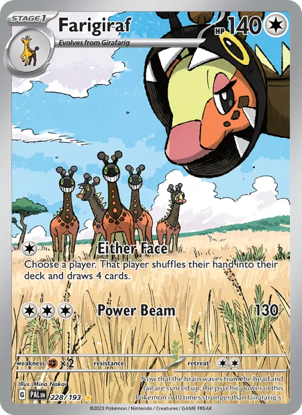 Farigiraf Holo 228/193 Paldea Evolved Pokémon Card