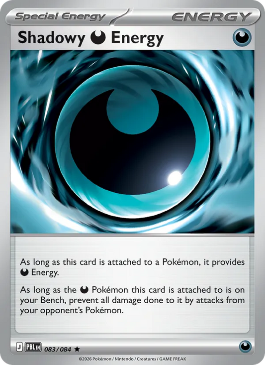 Shadowy Darkness Energy Holo 083/84 Pitch Black Pokémon Card
