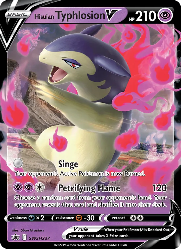Hisuian Typhlosion V Holo WH237/307 SWSH Black Star Promos Pokémon Card