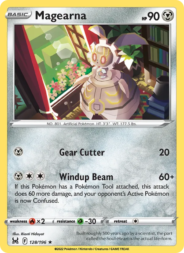 Magearna Reverse Holo 128/196 Lost Origin Pokémon Card
