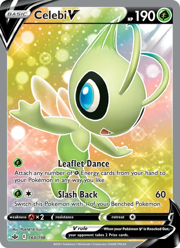 Celebi V Holo 160/198 Chilling Reign Pokémon Card