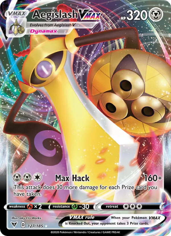 Aegislash VMAX Holo 127/185 Vivid Voltage Pokémon Card
