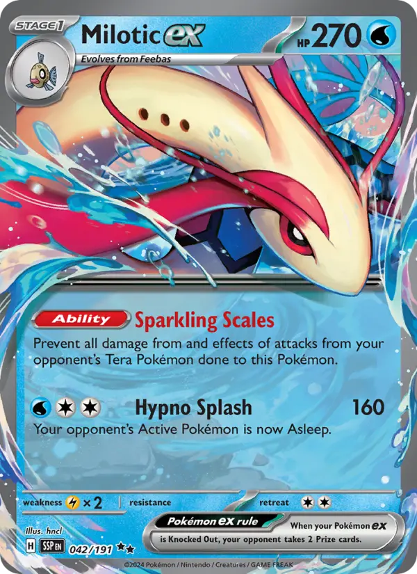 Milotic ex Holo 042/191 Surging Sparks Pokémon Card