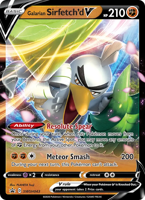 Galarian Sirfetch'd V Holo WH043/307 SWSH Black Star Promos Pokémon Card