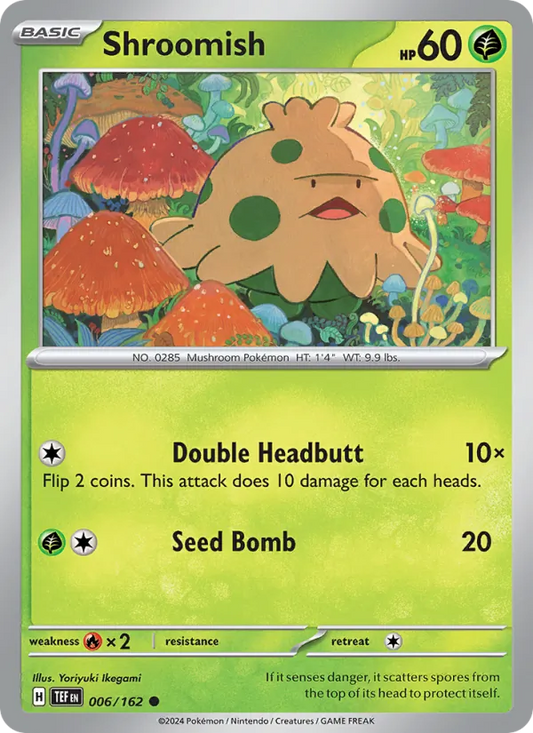 Shroomish Normal 006/162 Temporal Forces Pokémon Card